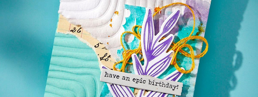 Embossed finished handmade card