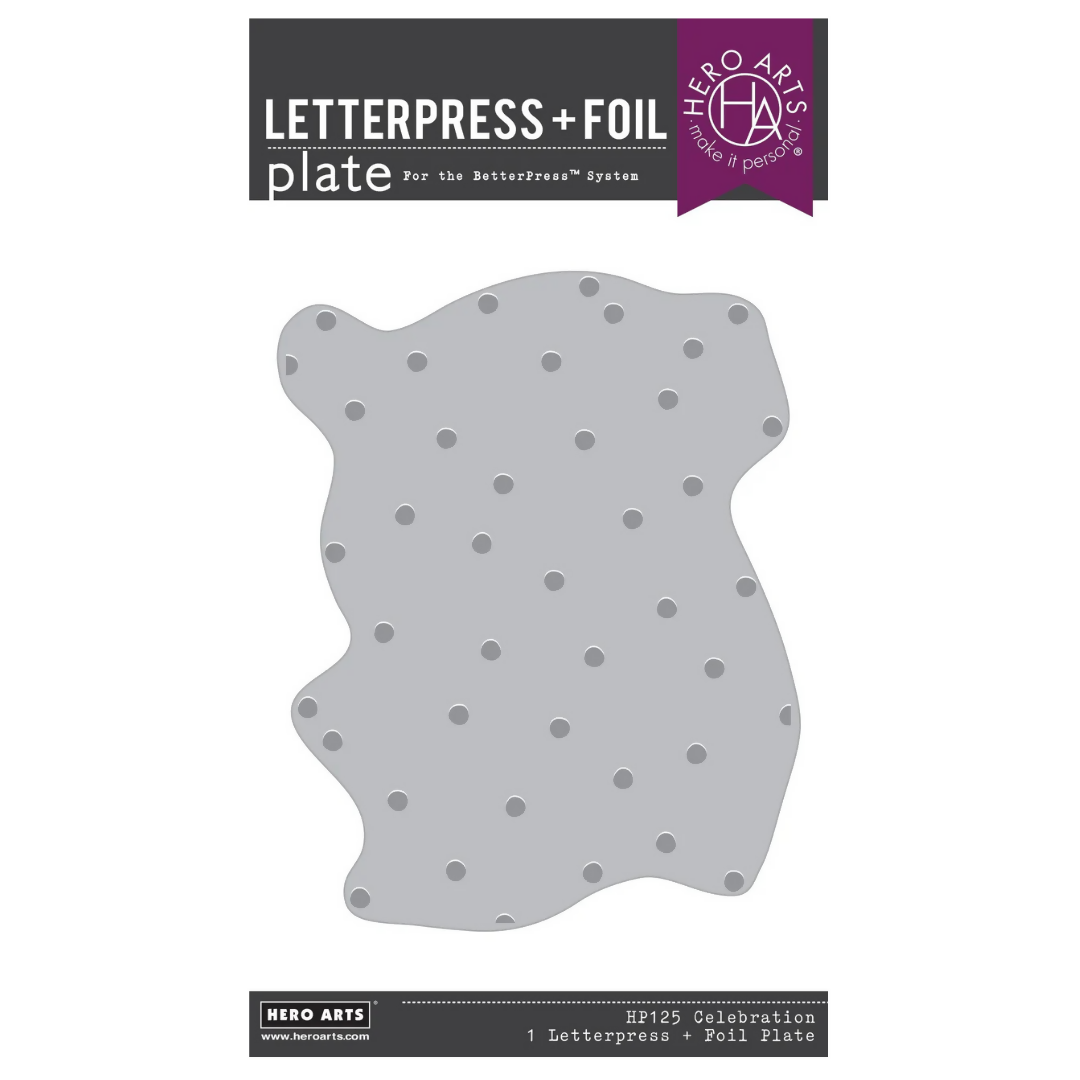 LetterPress + Foil plate by Hero Arts on a white background