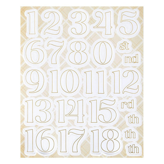 The Rosie's Studio Peppermint Twist Cardstock Number Stickers set.
