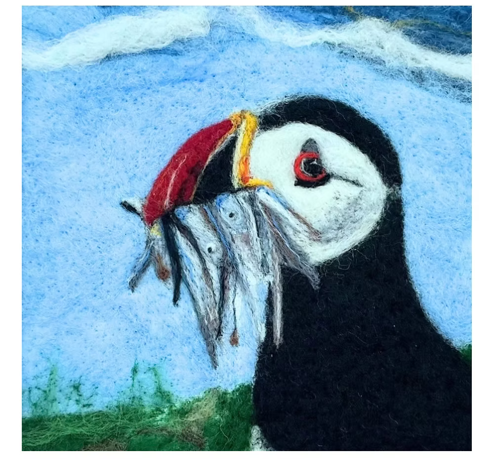 Frankie & Sidney 2D Puffin Needle Felting Kit