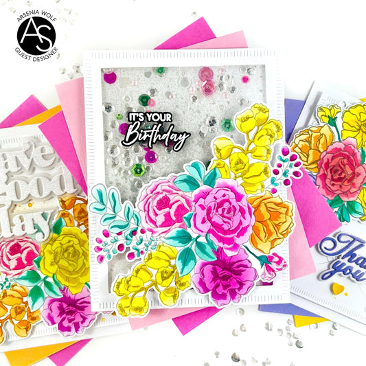 Alex Syberia Designs Birthday Bouquet Stamp Set