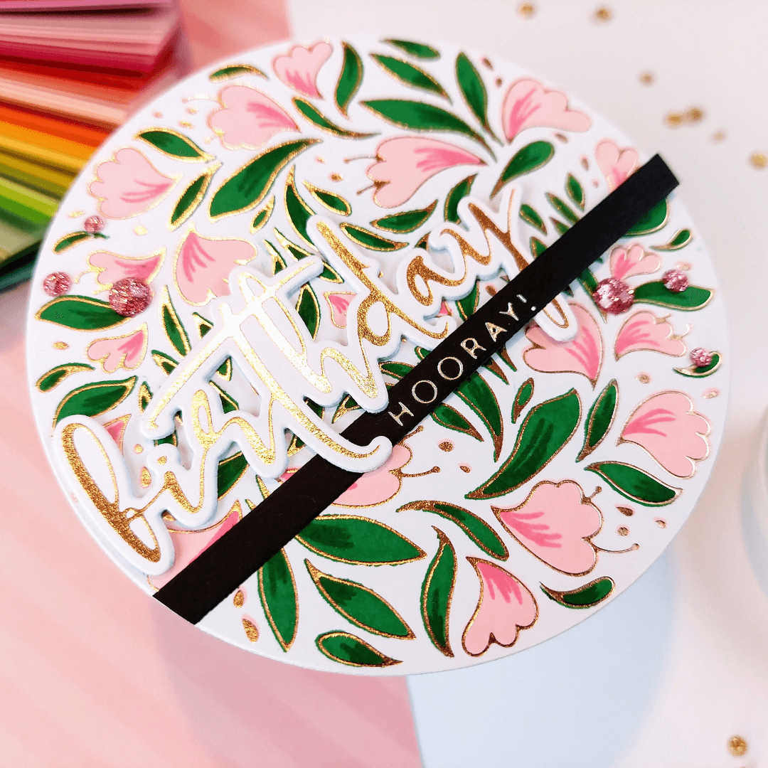 Alex Syberia Designs Celebrations Sentiments Hot Foil Plate