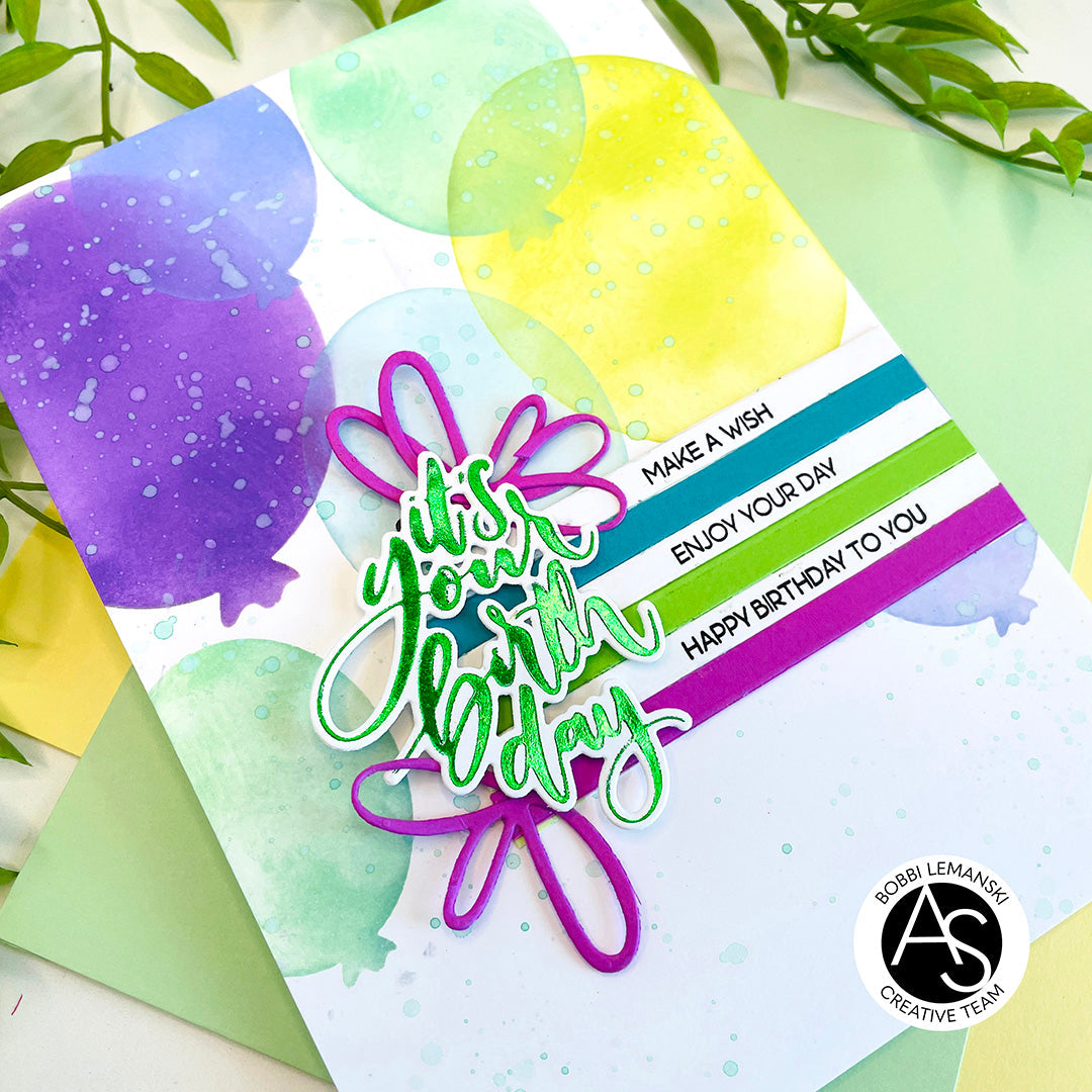 Alex Syberia Designs Celebrations Sentiments Stamp Set