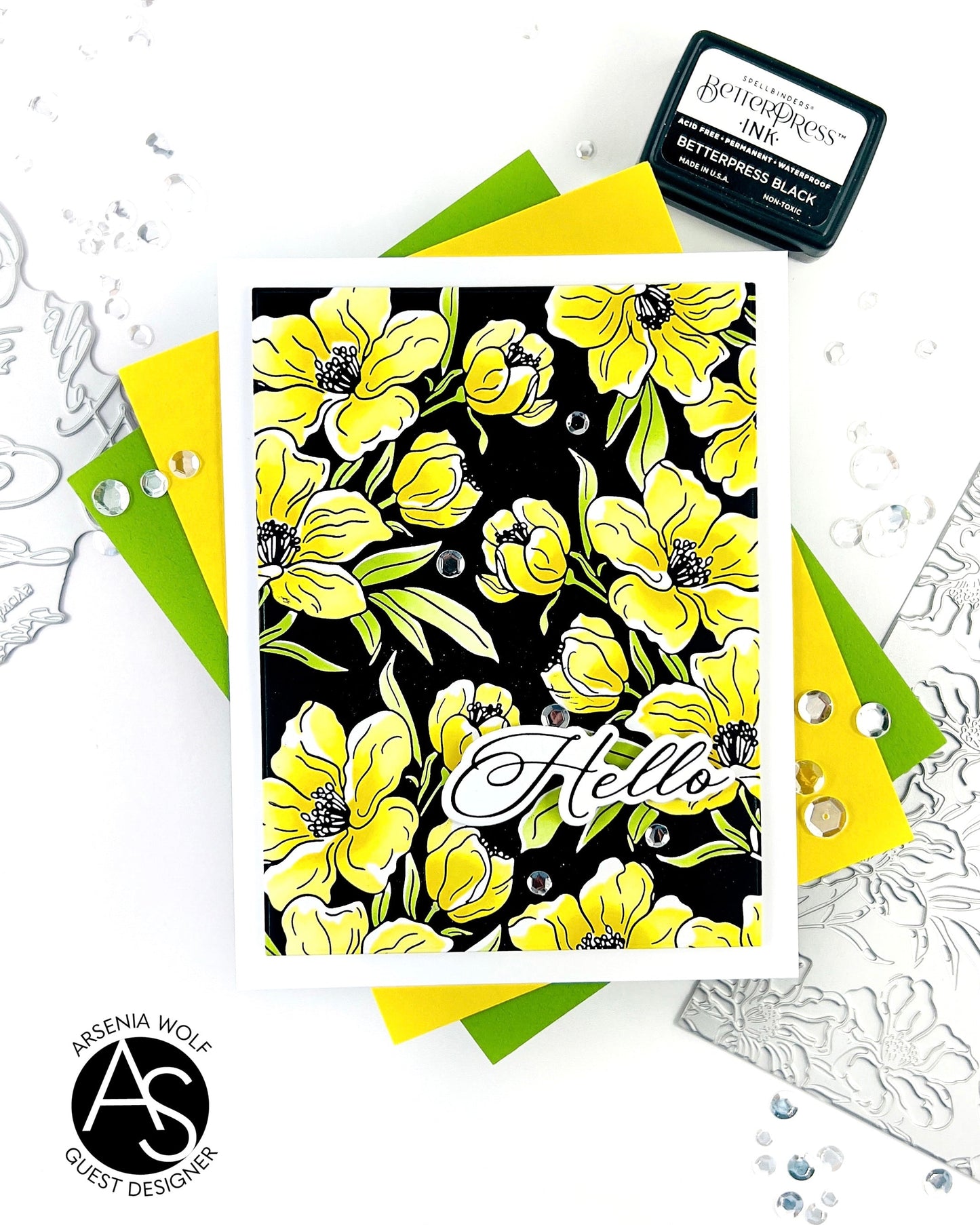 Alex Syberia Designs Charming Floral Background Press Plate