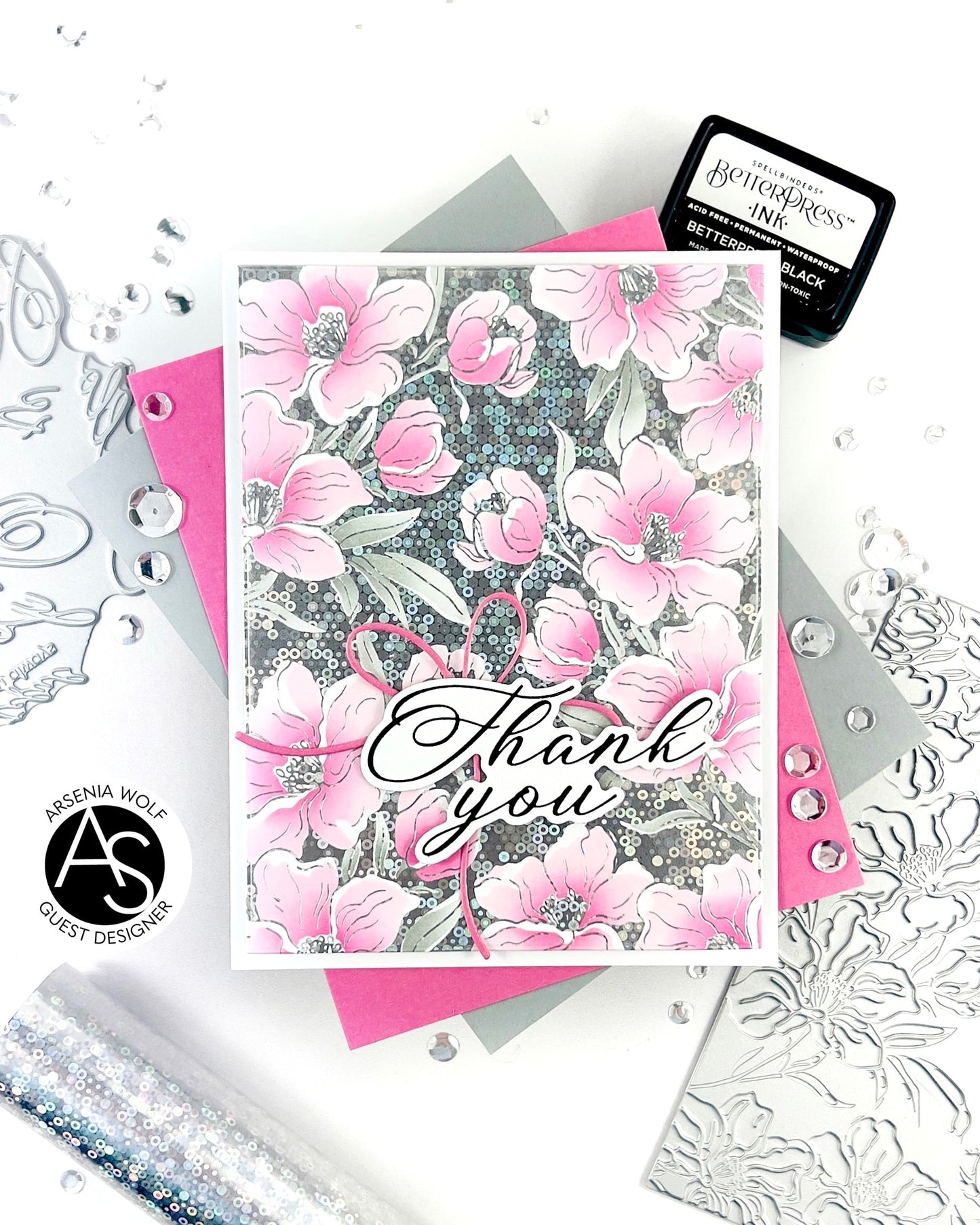 Alex Syberia Designs Charming Floral Background Press Plate