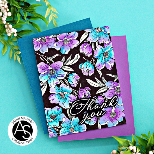 Alex Syberia Designs Charming Floral Background Stencil Set