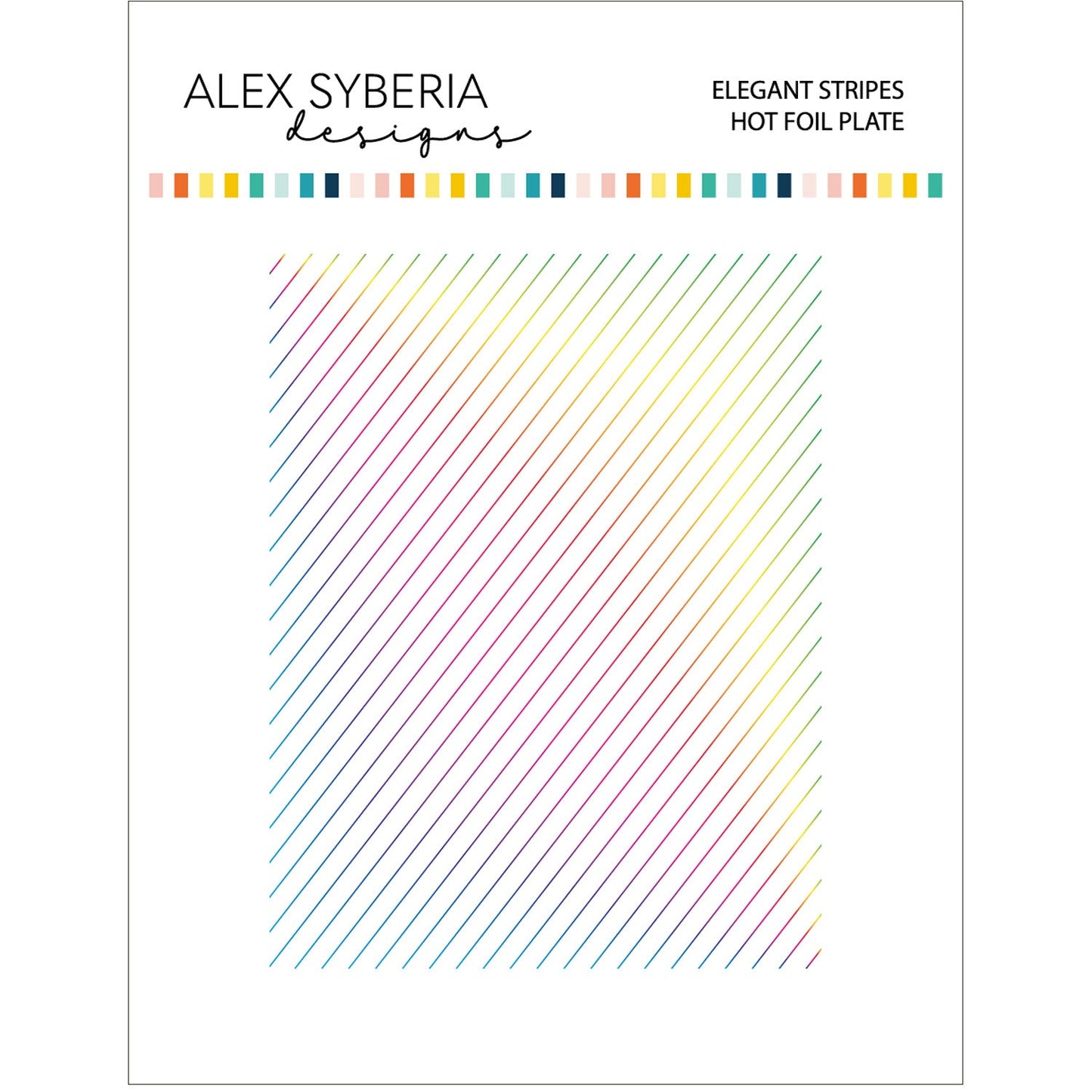 Alex Syberia Designs Elegant Stripes Hot Foil Plate