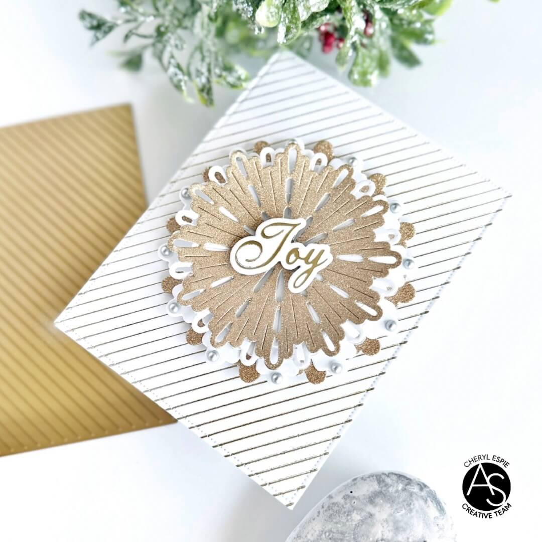 Alex Syberia Designs Elegant Stripes Hot Foil Plate