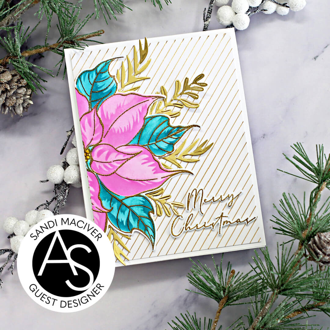 Alex Syberia Designs Elegant Stripes Hot Foil Plate