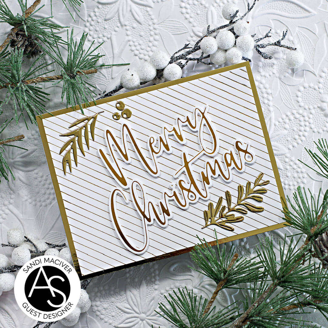 Alex Syberia Designs Elegant Stripes Hot Foil Plate