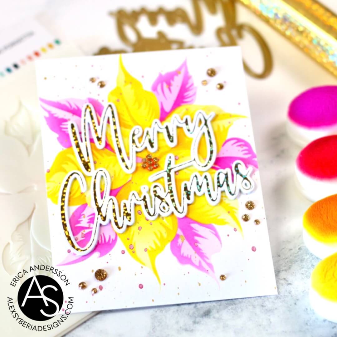 Alex Syberia Designs Festive Poinsettia Stencil Set 4