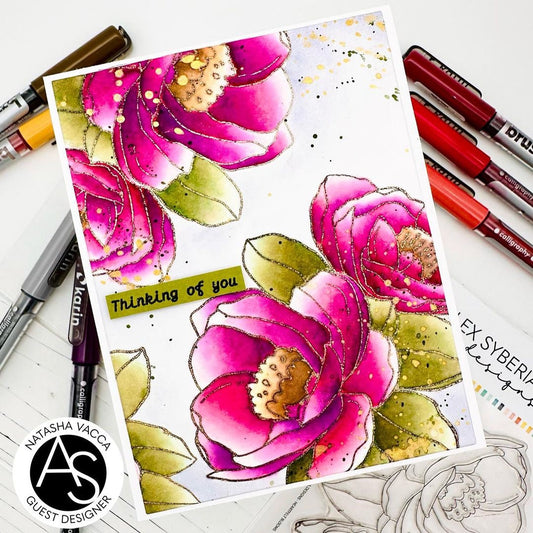 Alex Syberia Designs Heartfelt Blooms Stamp Set