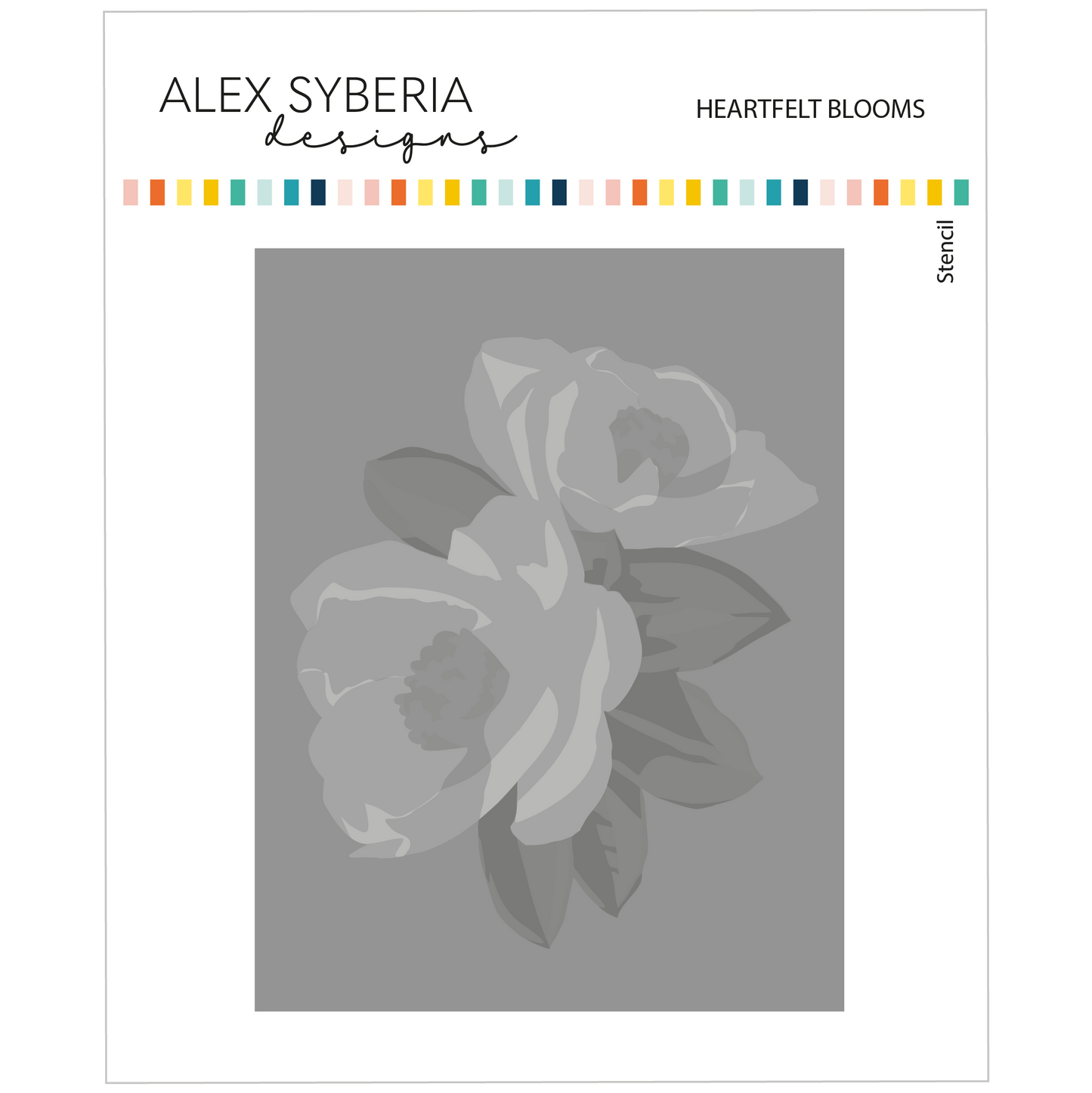 Alex Syberia Designs Heartfelt Blooms Stencil Set