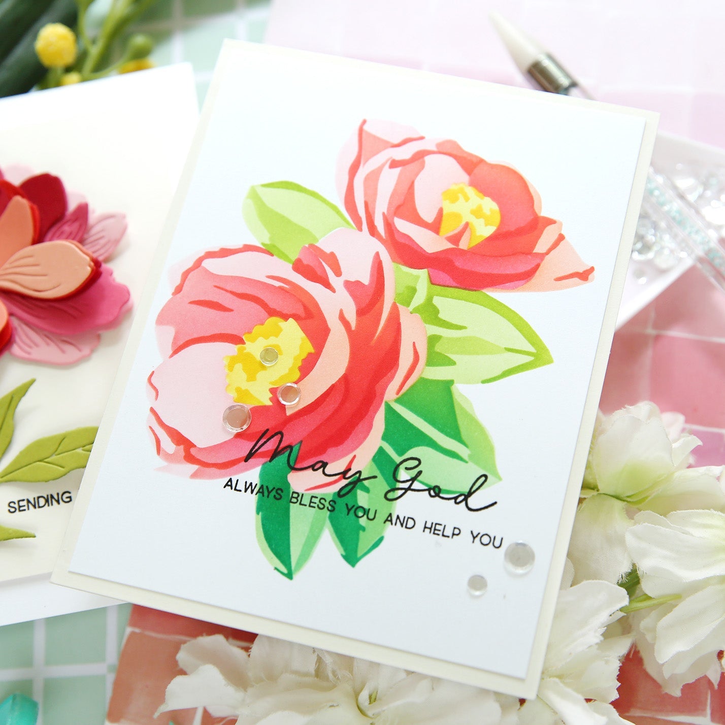 Alex Syberia Designs Heartfelt Blooms Stencil Set