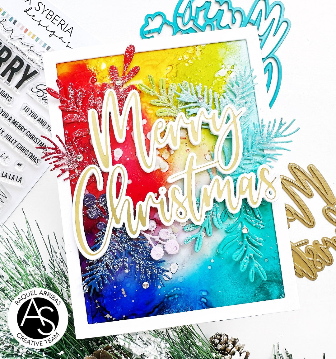 Alex Syberia Designs Large Merry Christmas Hot Foil