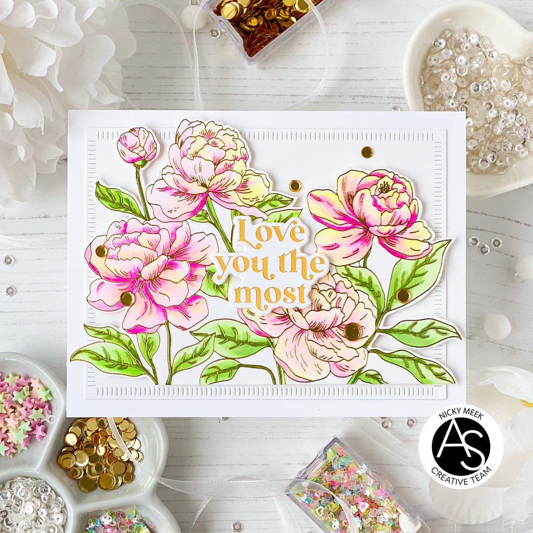 Alex Syberia Designs Peony Blossoms Press Plate Set