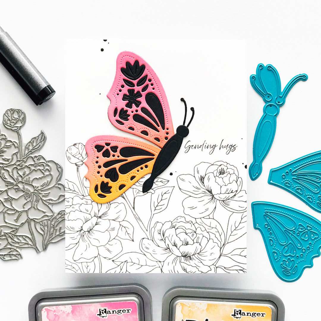 Alex Syberia Designs Peony Blossoms Press Plate Set