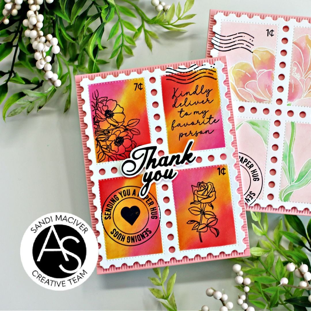 Alex Syberia Designs Postage Stamps Stencil