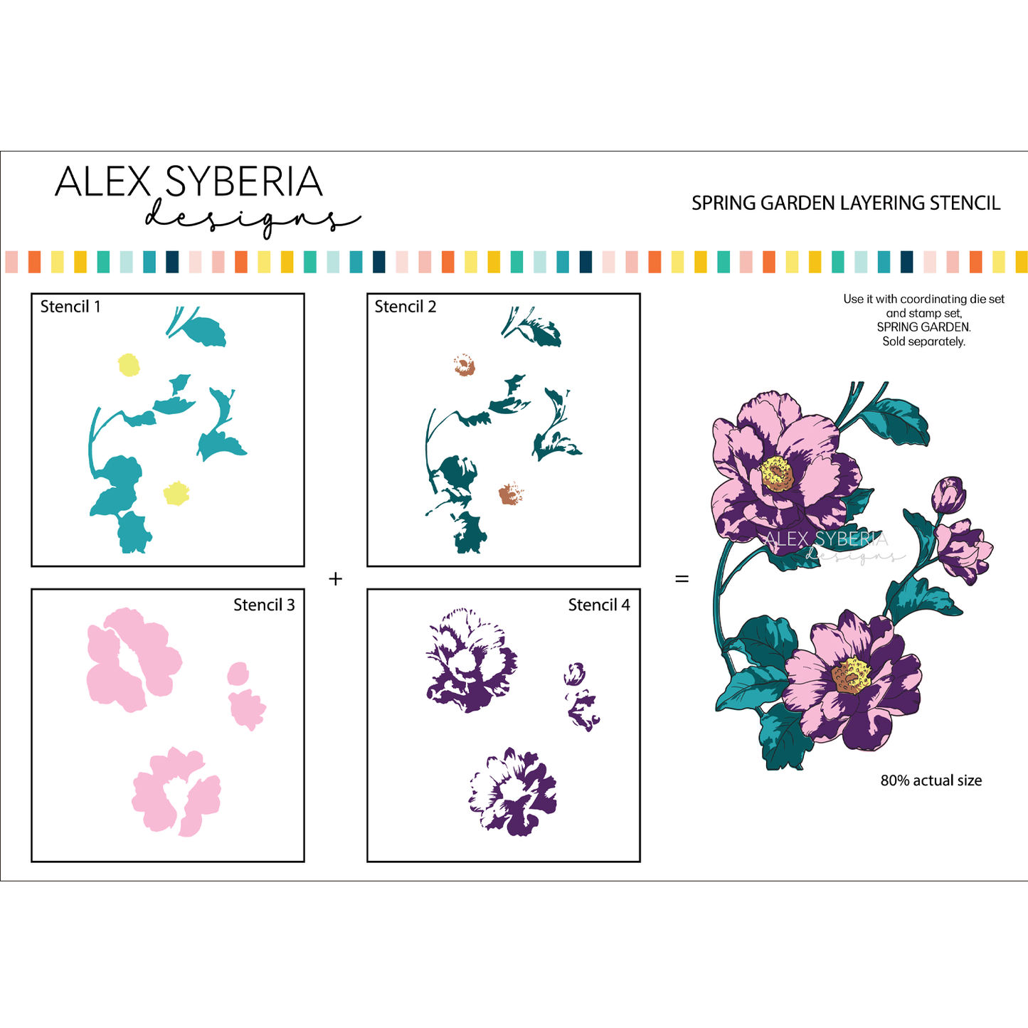 Alex Syberia Designs Spring Garden Layering Stencil Set (4pcs)
