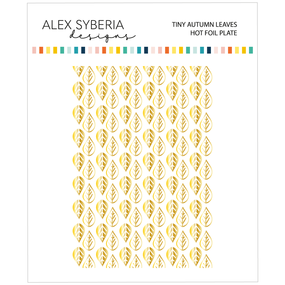 Alex Syberia Designs Tiny Autumn Leaves Hot Foil Plate