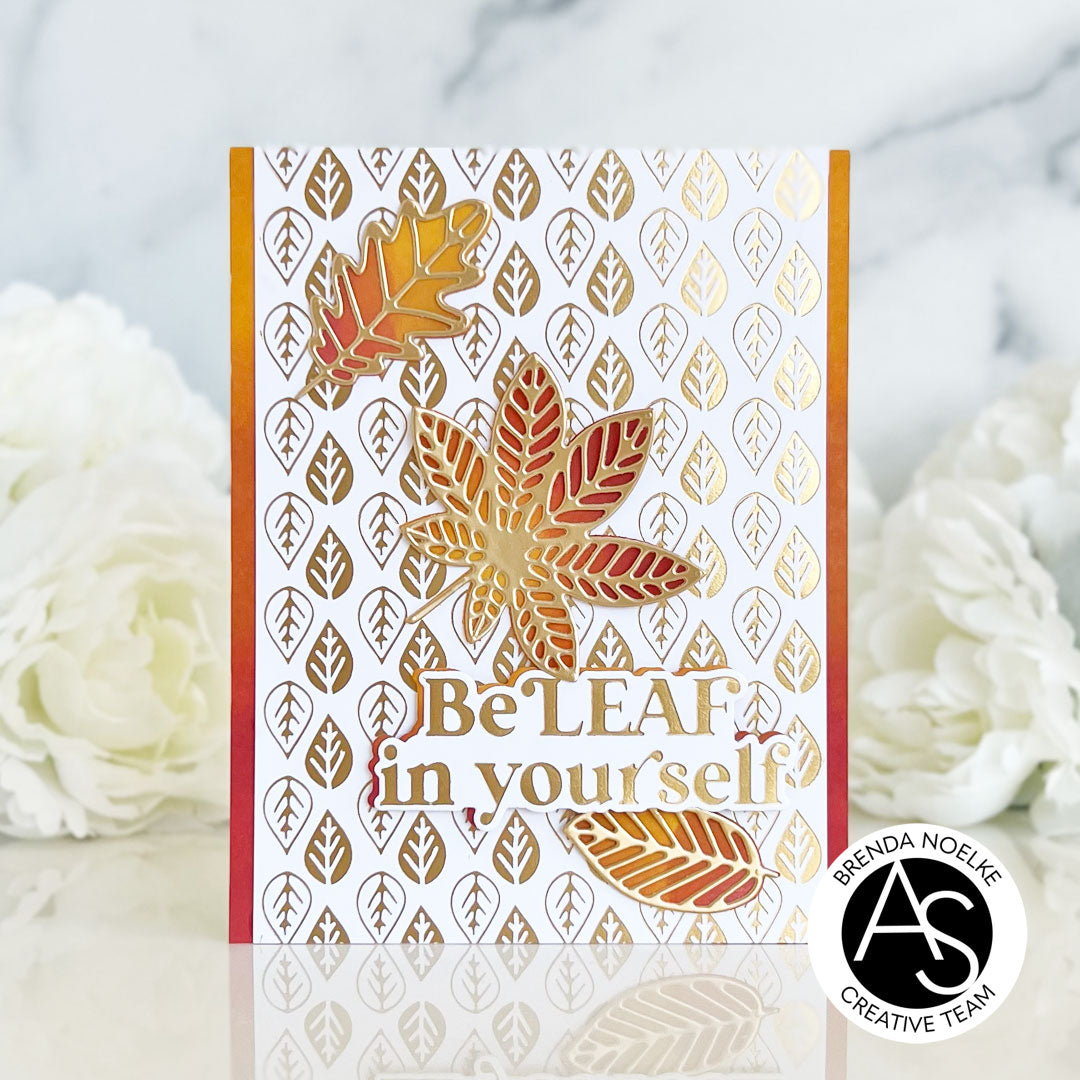 Alex Syberia Designs Tiny Autumn Leaves Hot Foil Plate