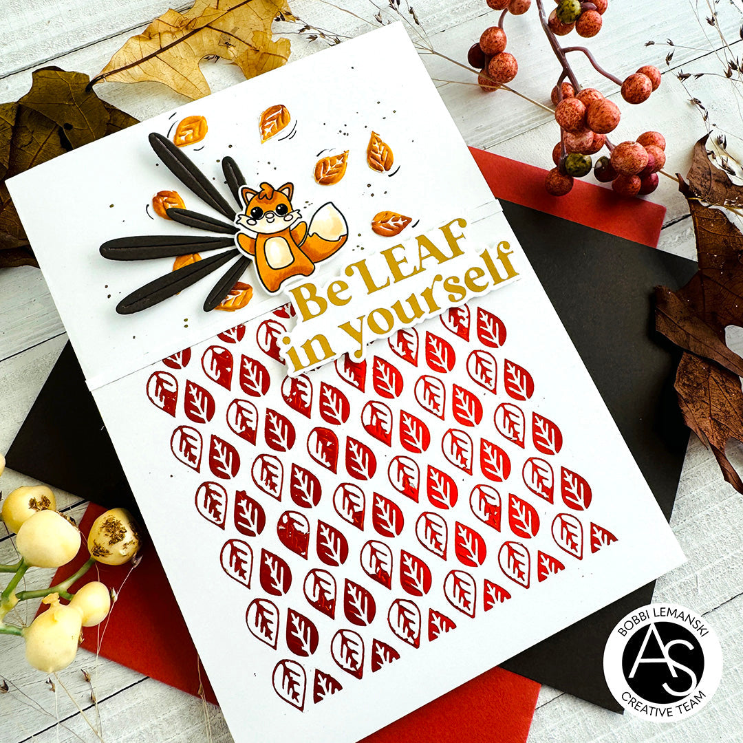 Alex Syberia Designs Tiny Autumn Leaves Hot Foil Plate
