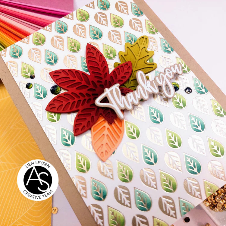Alex Syberia Designs Tiny Autumn Leaves Hot Foil Plate