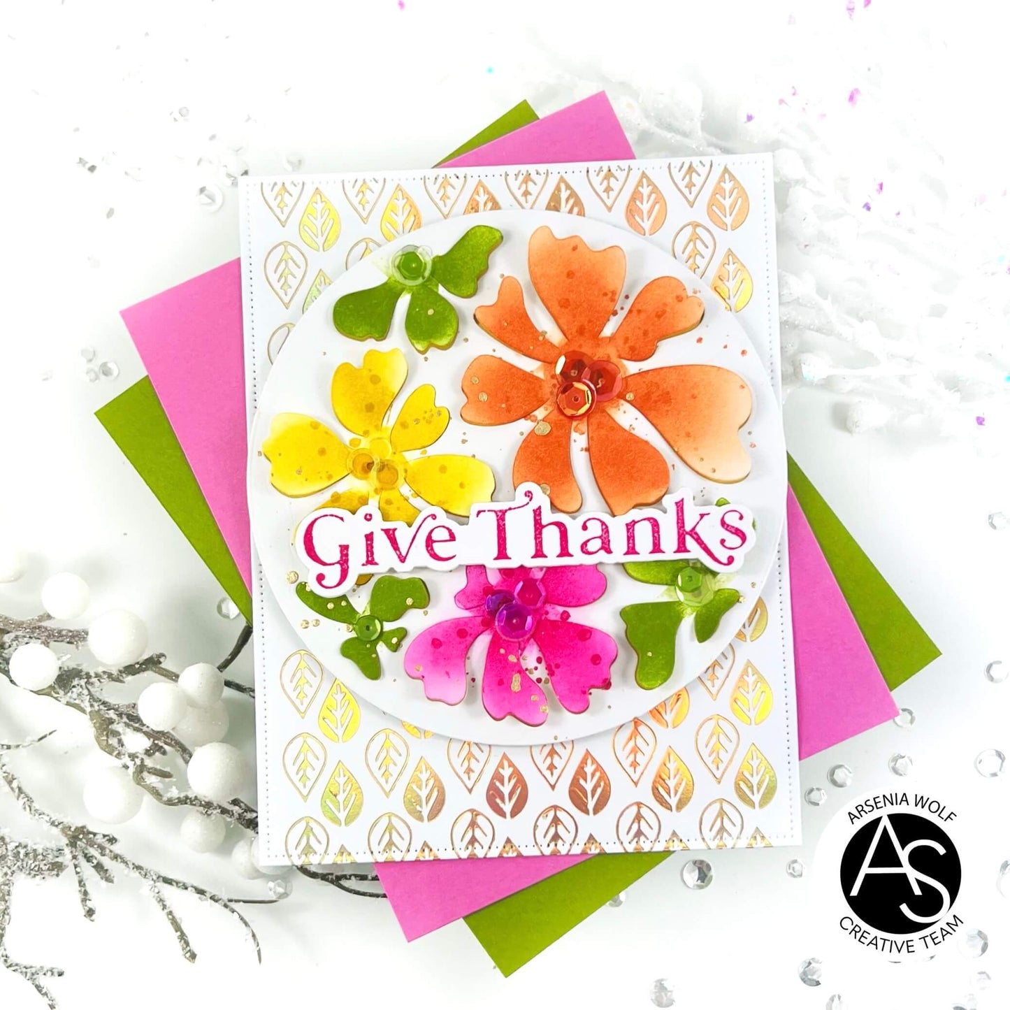 Alex Syberia Designs Tiny Autumn Leaves Hot Foil Plate
