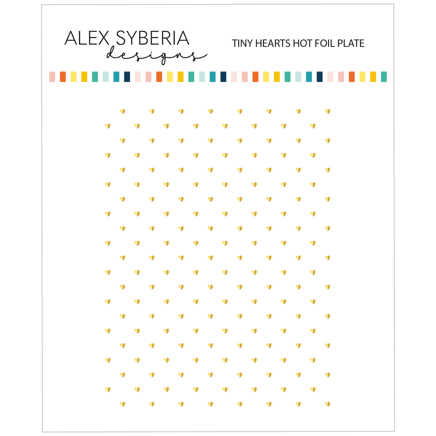 Alex Syberia Designs Tiny Hearts Hot Foil Plate