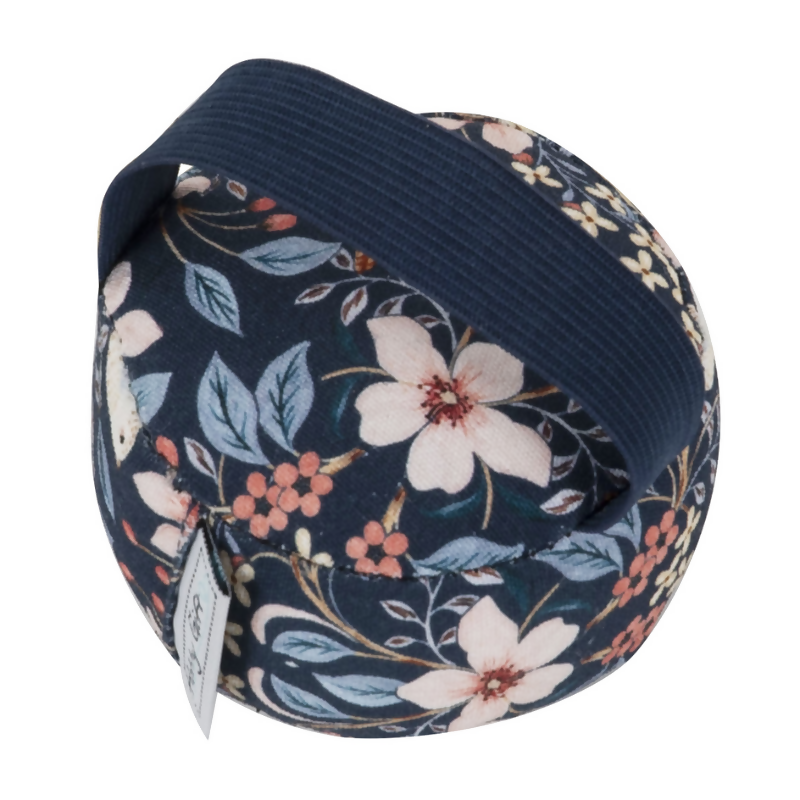 Blossom Birds Pincushion with Wrist Strap, showing bird print design