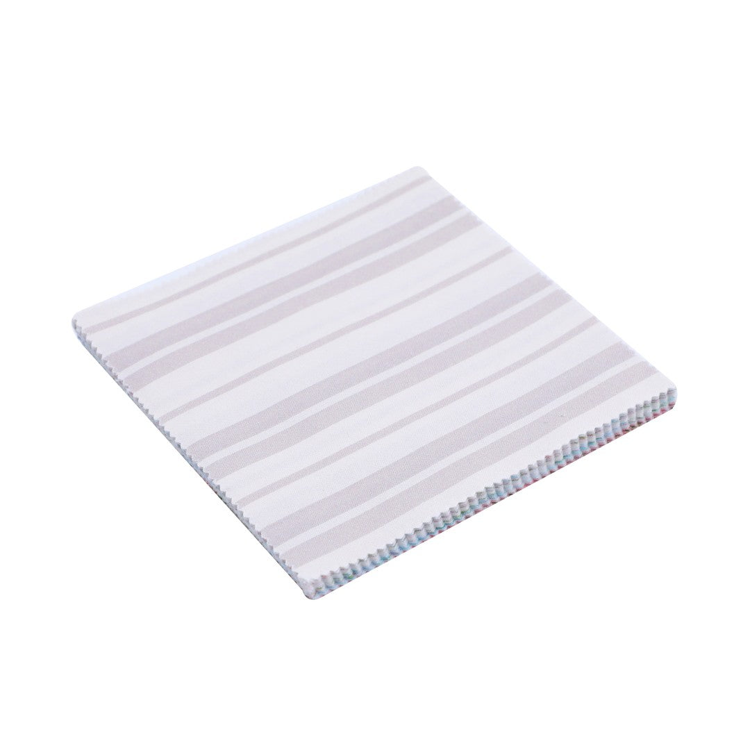 Striped fabric with white and gray stripes on a white background