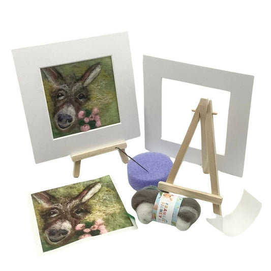 Needle Felt Donkey Picture Kit