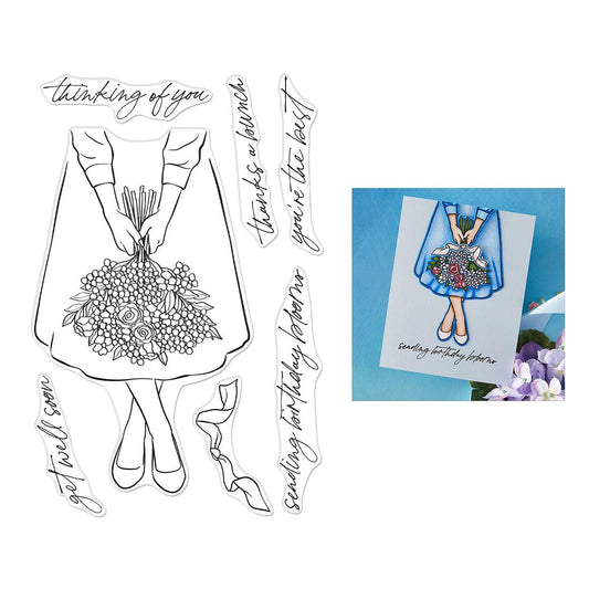 Hero Arts Summer Blooms Clear Stamps from the Seaside Blooms Collection