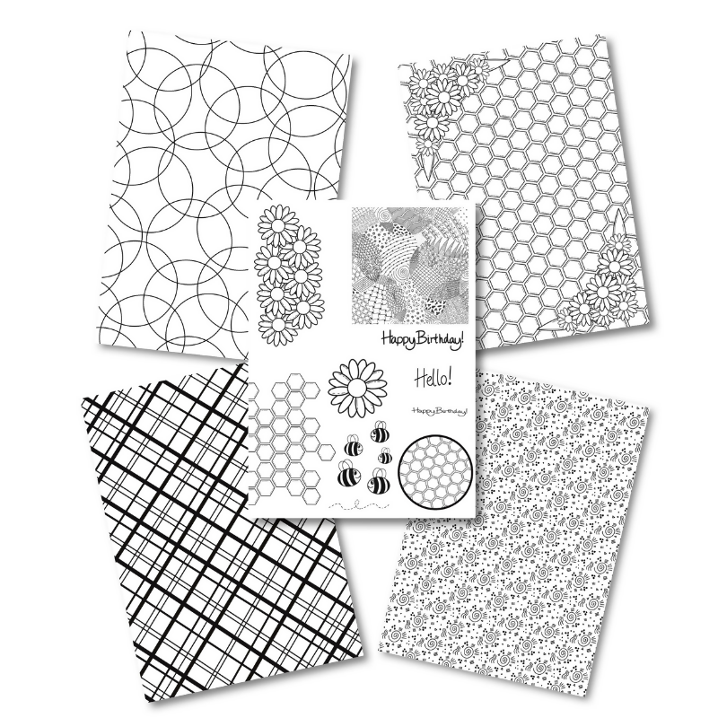 Della by Design Patterned Papers - Monochrome