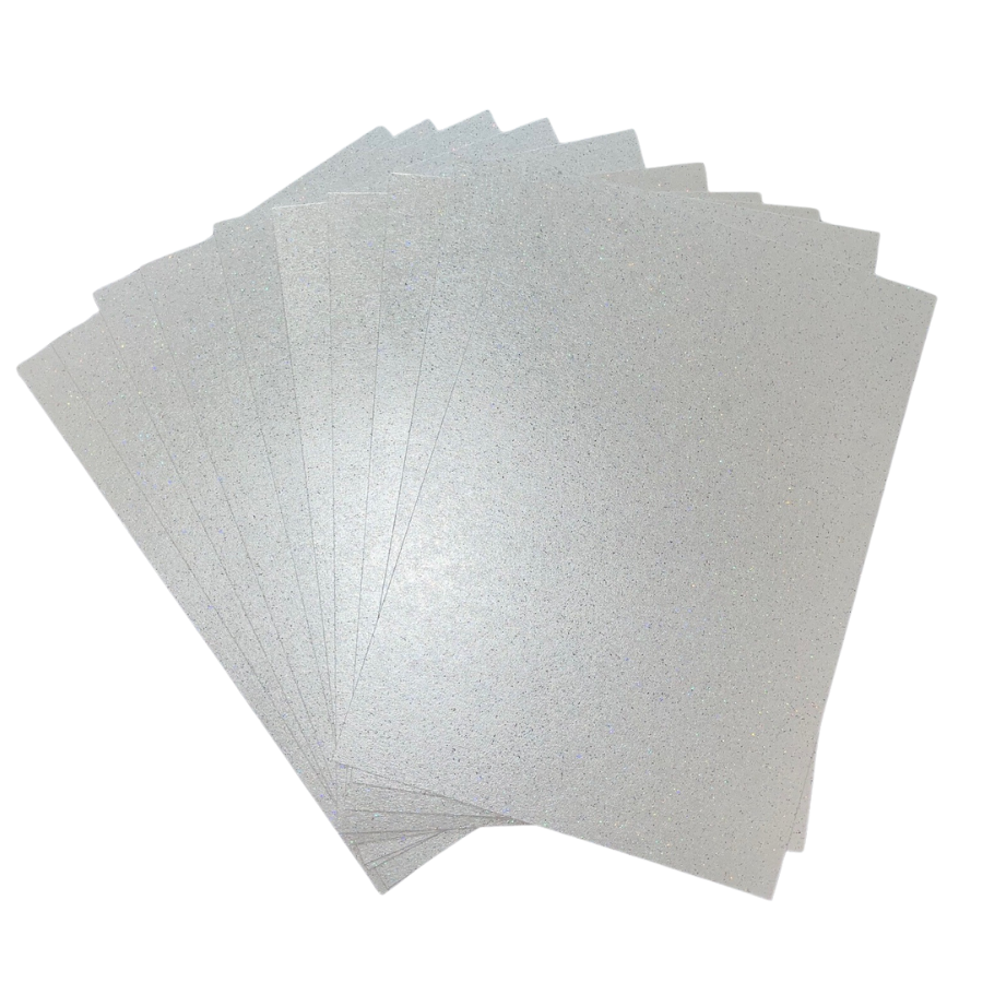 Oakwood A4 Single Sided Quartz Sparkle Pearl Card- Pack of 10