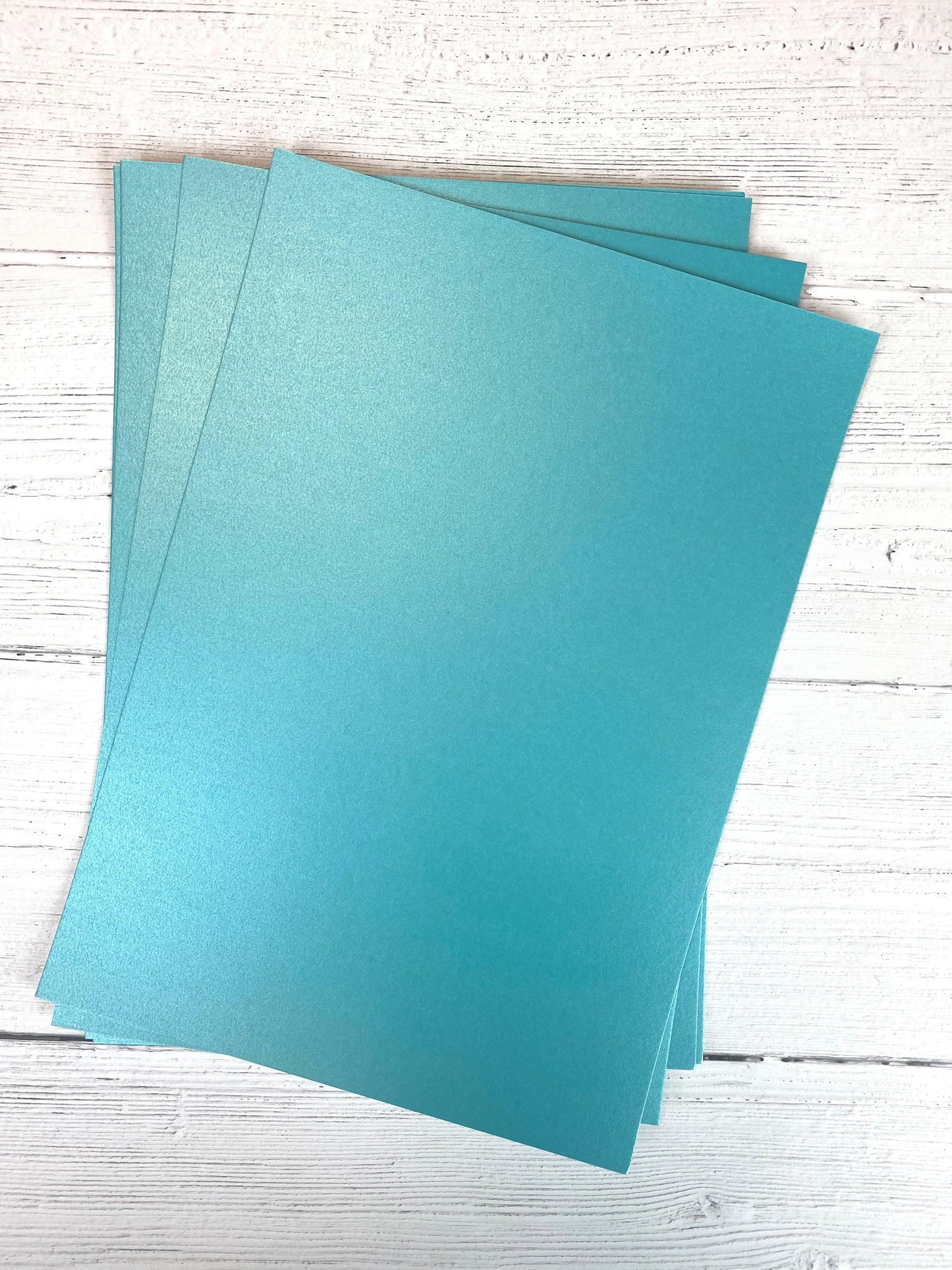 Oakwood A4 Single Sided Turquoise Pearl Card- Pack of 10