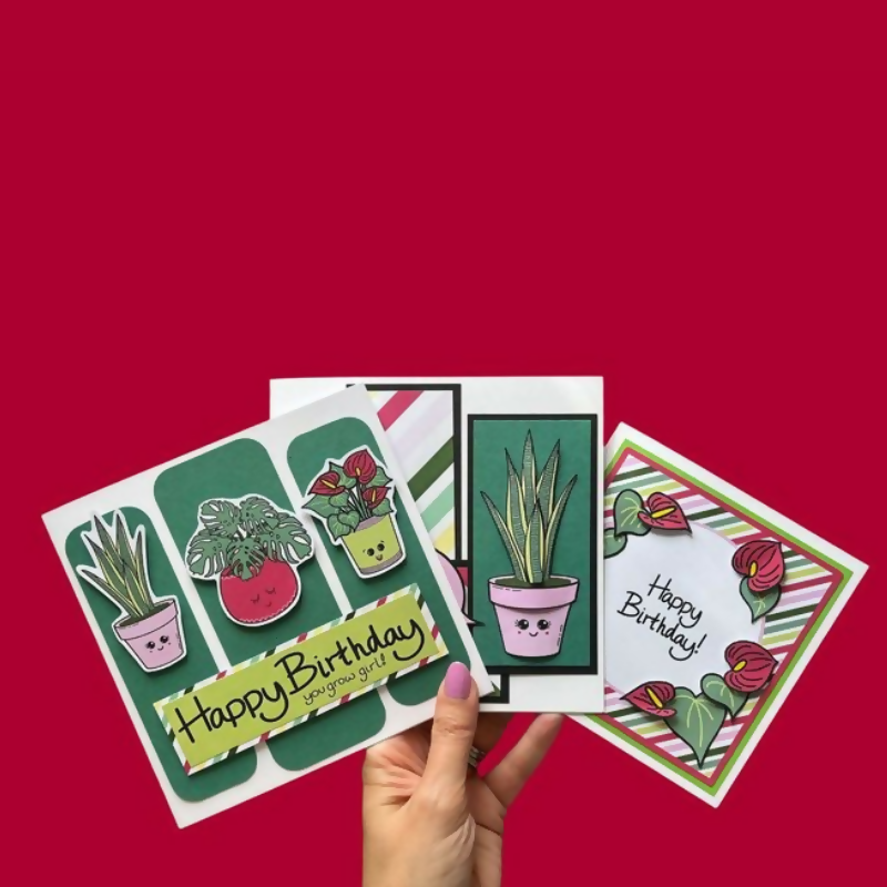 Card Making Kit - Plant Pot Gang