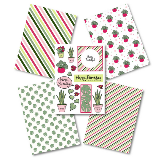 Della by Design Patterned Papers - Plant Pot Gang