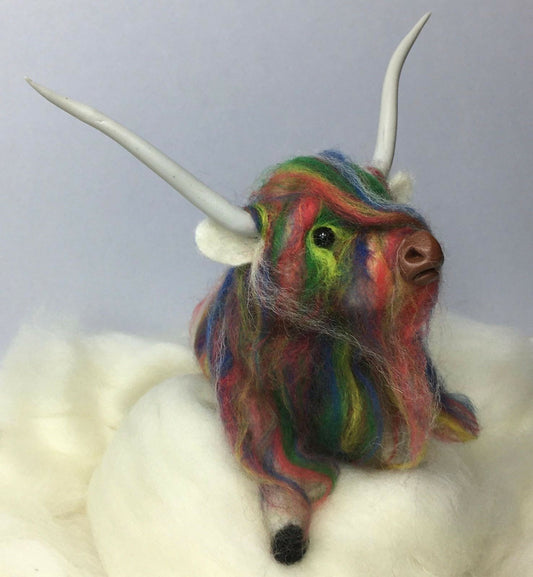 Rainbow Cow Model Felting Kit 2
