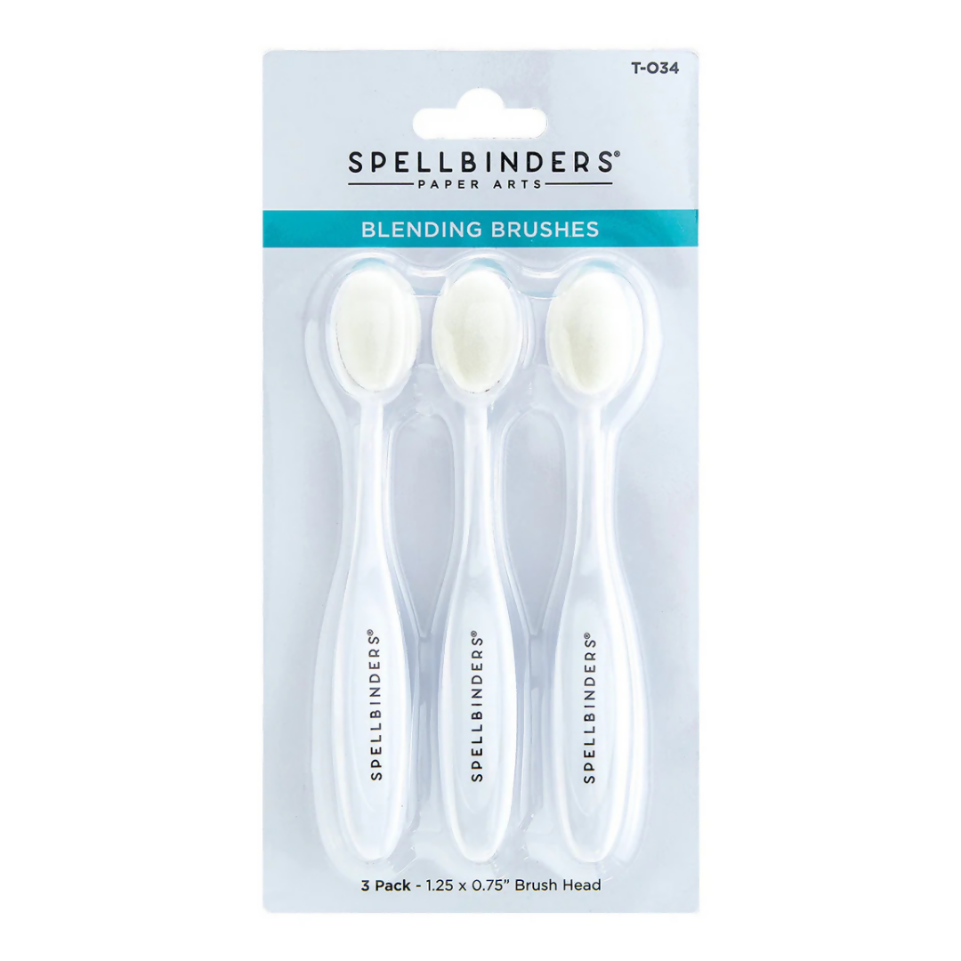 A set of Spellbinders Blending Brushes with ergonomic handles and ultra-soft bristles.