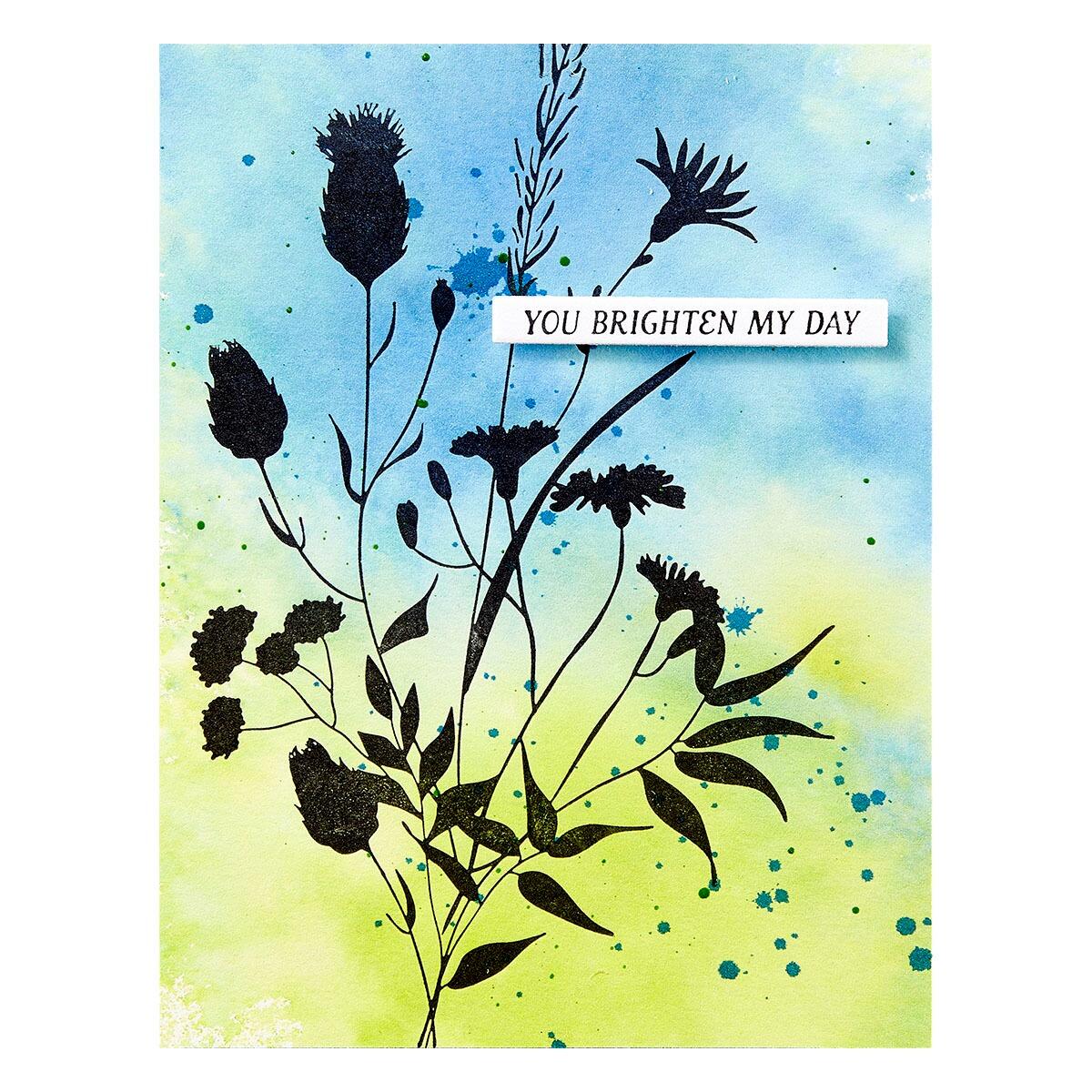 Spellbinders Bloom Wildly BetterPress Plate from the Field Notes Collection