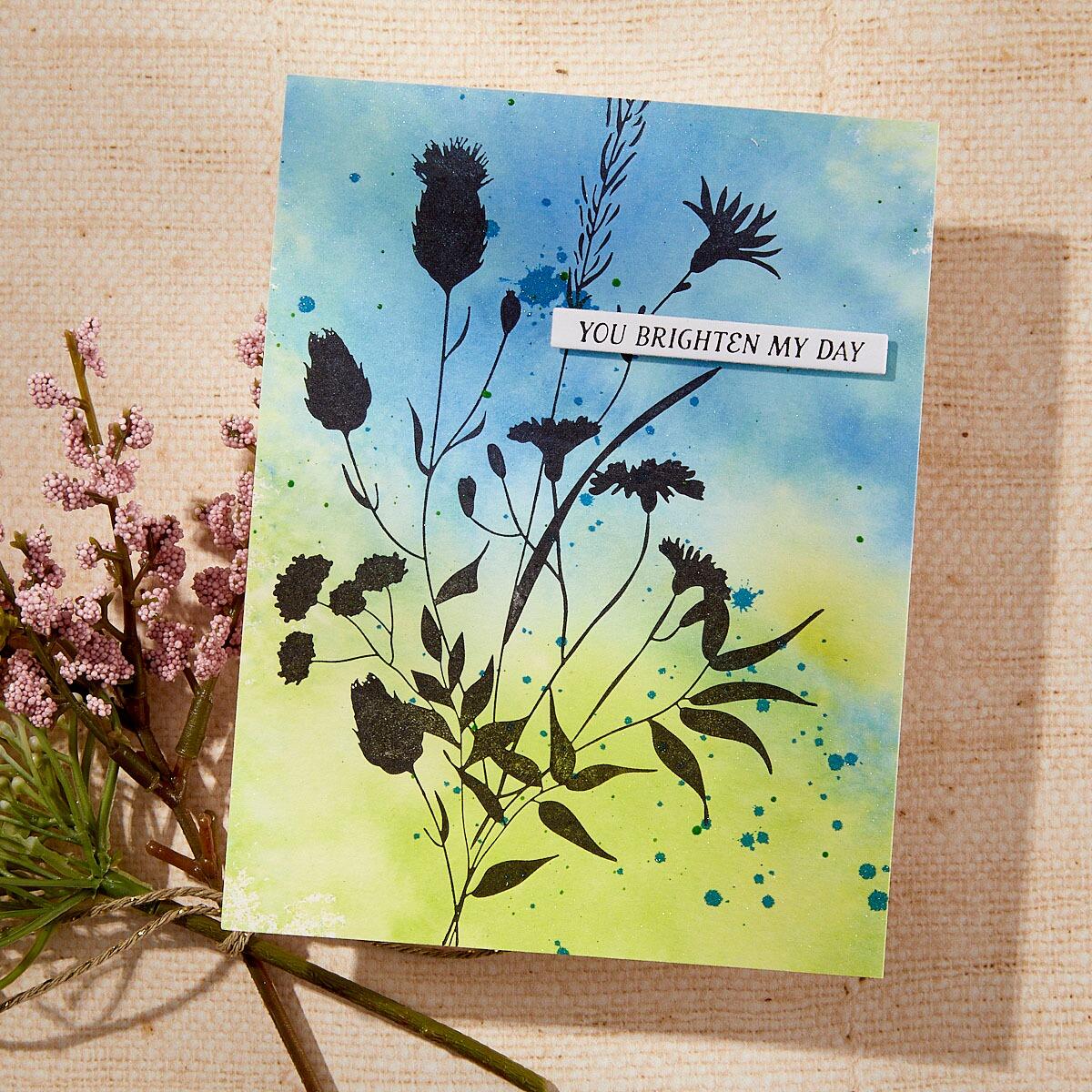 Spellbinders Bloom Wildly BetterPress Plate from the Field Notes Collection
