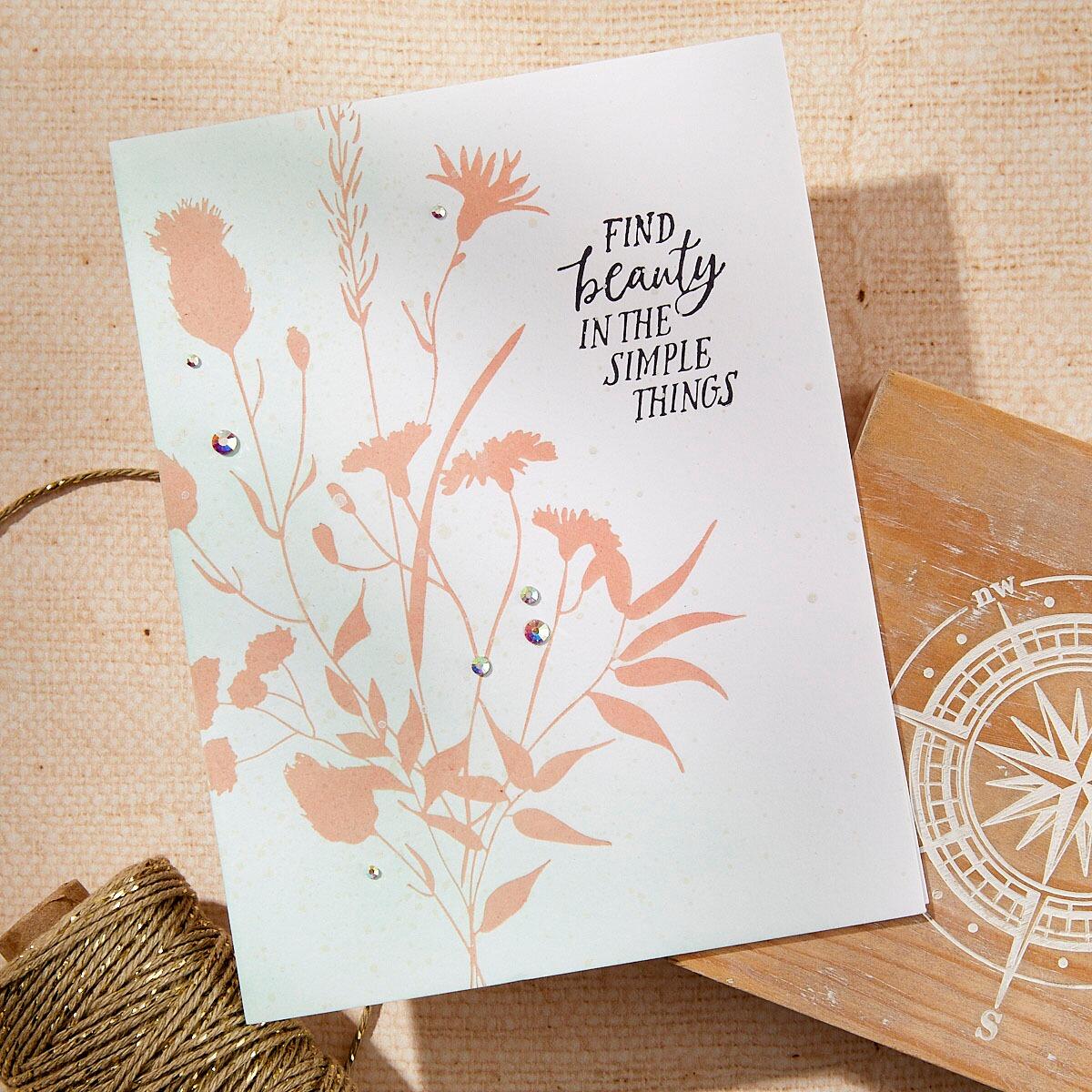 Spellbinders Bloom Wildly BetterPress Plate from the Field Notes Collection