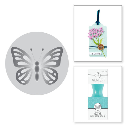 Spellbinders Butterfly Mini 3D Wax Seal from the Mini Wax Seals Collection
