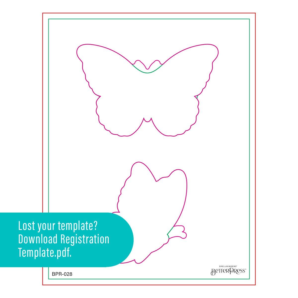 Spellbinders Butterfly Silhouettes Registration Press Plate & Die Set | Wildflowers Collection by Lisa Horton
