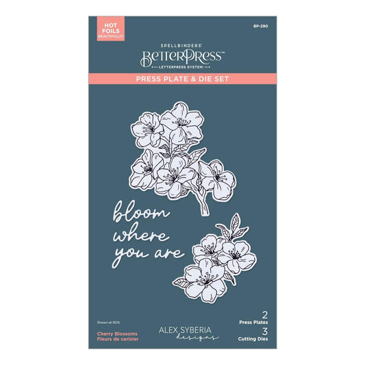 Spellbinders Cherry Blossoms BetterPress Plate & Die Set from the Spring in Kyoto Collection by Alex Syberia Designs
