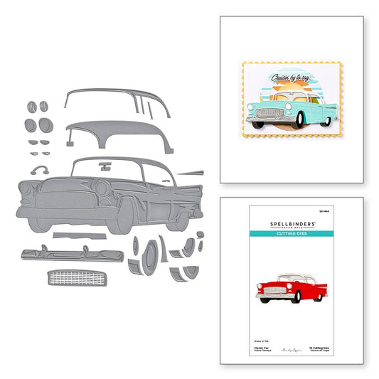 Spellbinders Classic Car Etched Dies from the Classic Road Legends Collection by Mindy Eggen