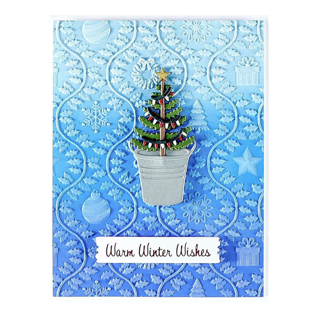 Spellbinders Country Christmas 3D Embossing Folder from the Country Christmas Collection by Annie Williams