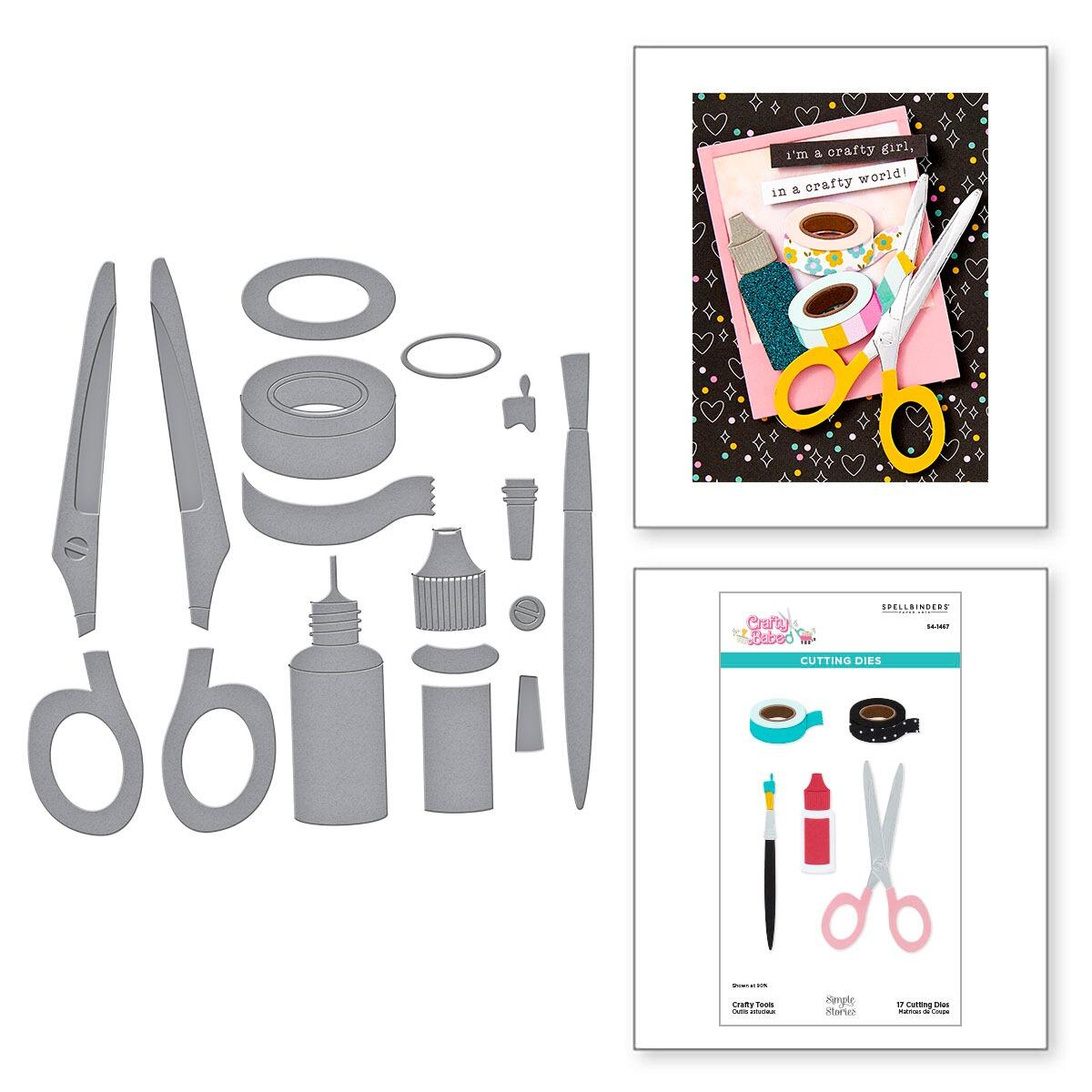 Spellbinders Crafty Tools Etched Dies from the Crafty Babe Collection with Simple Stories