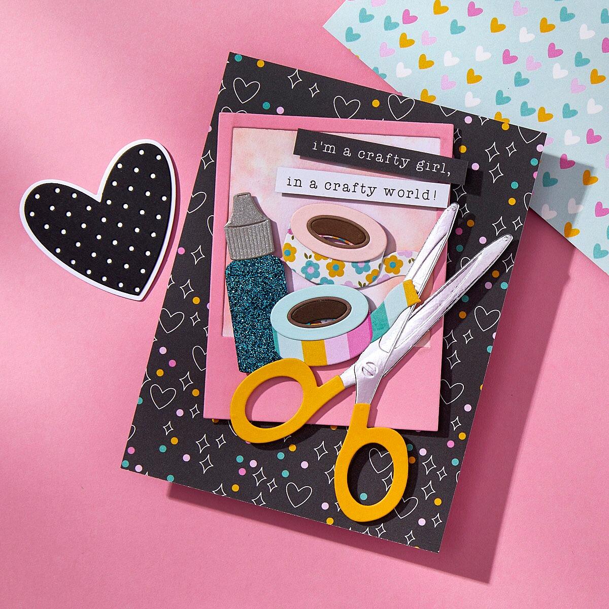 Spellbinders Crafty Tools Etched Dies from the Crafty Babe Collection with Simple Stories